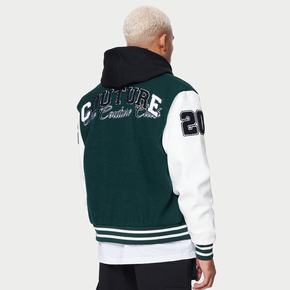 Nylon Varsity Jacket with Badges